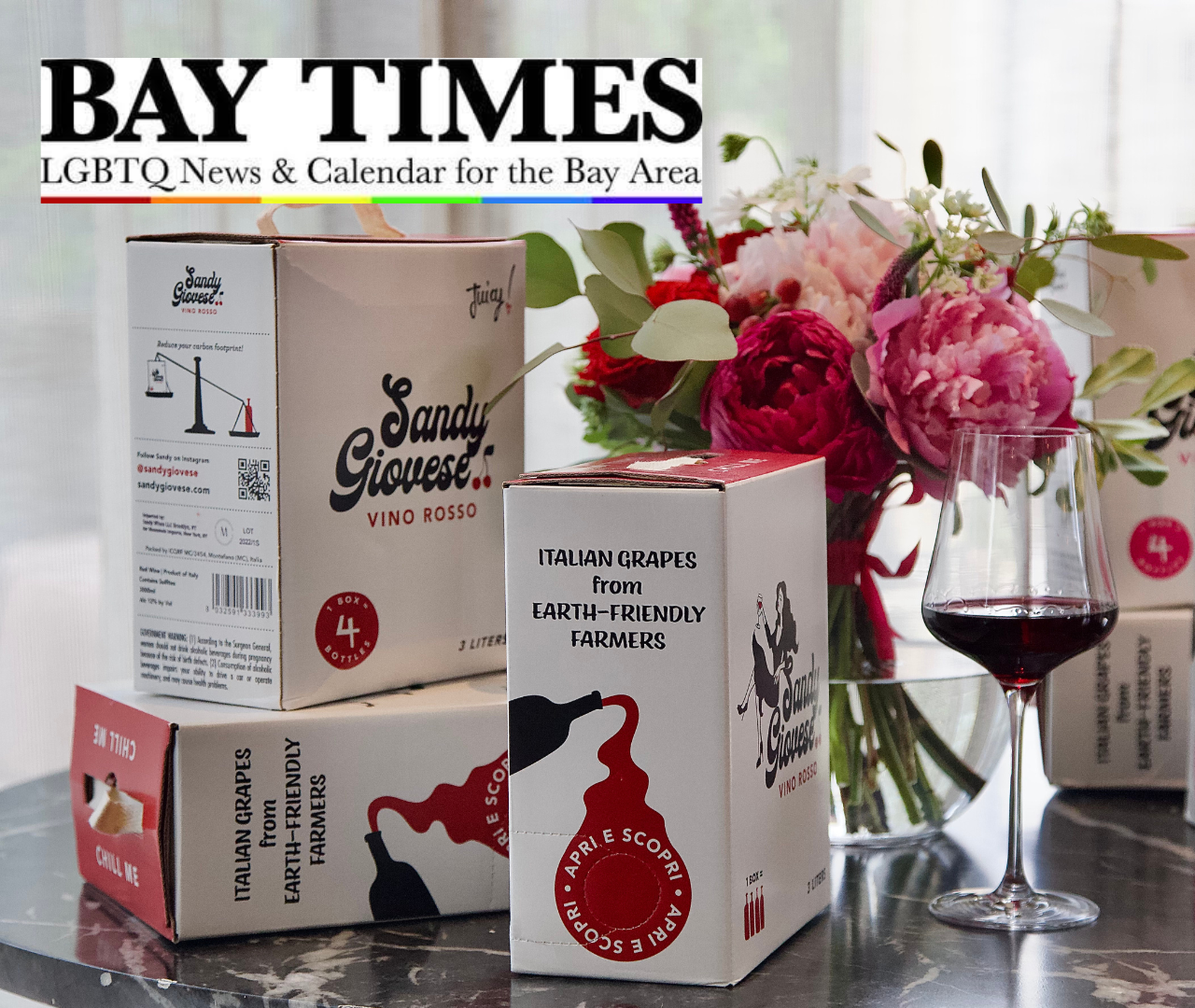 10.19.23 | BAY TIMES. "It is ideal for parties or to pour a glass nightly as the 3 liter-box (equivalent of four bottles of wine) will keep fresh in the refrigerator until finished."