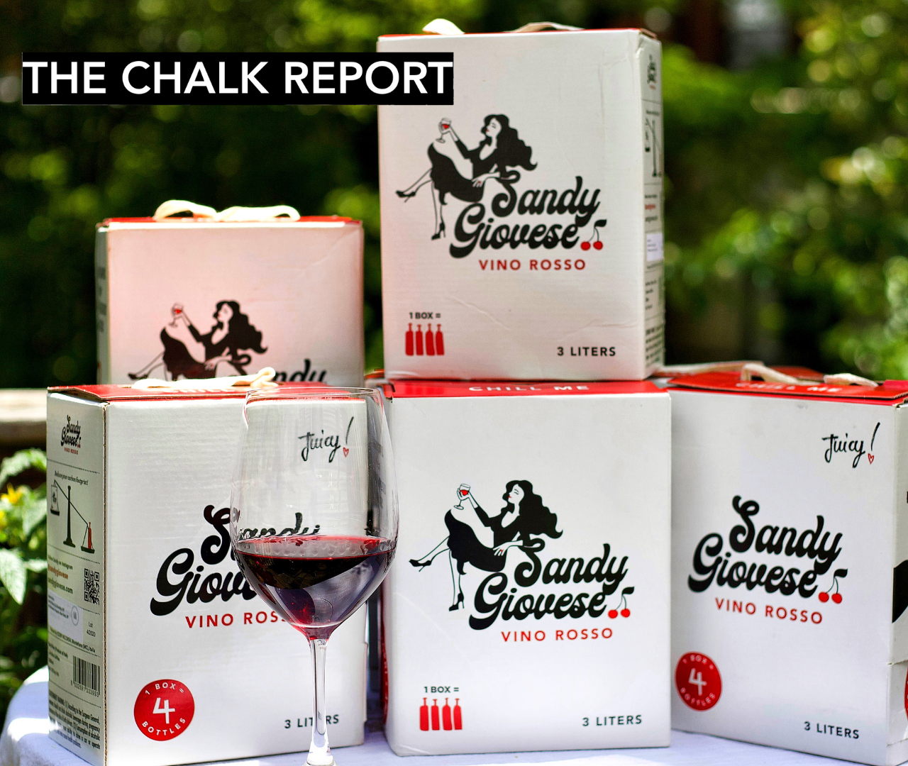 10.17.23 | THE CHALK REPORT. "Sandy Giovese has been embraced by sommeliers and wine journalists as some of the best boxed wine you can find right now."