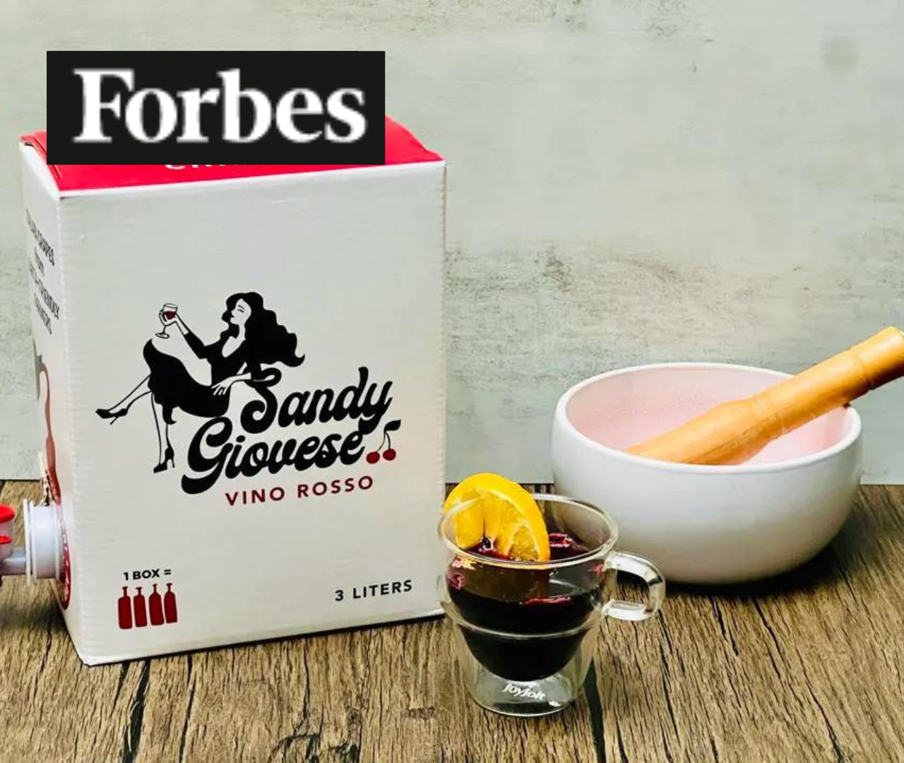 1.23.23 | FORBES. Warm spiced Sandy cocktail recipe: "It's a warm wine cocktail that always brings people together!"